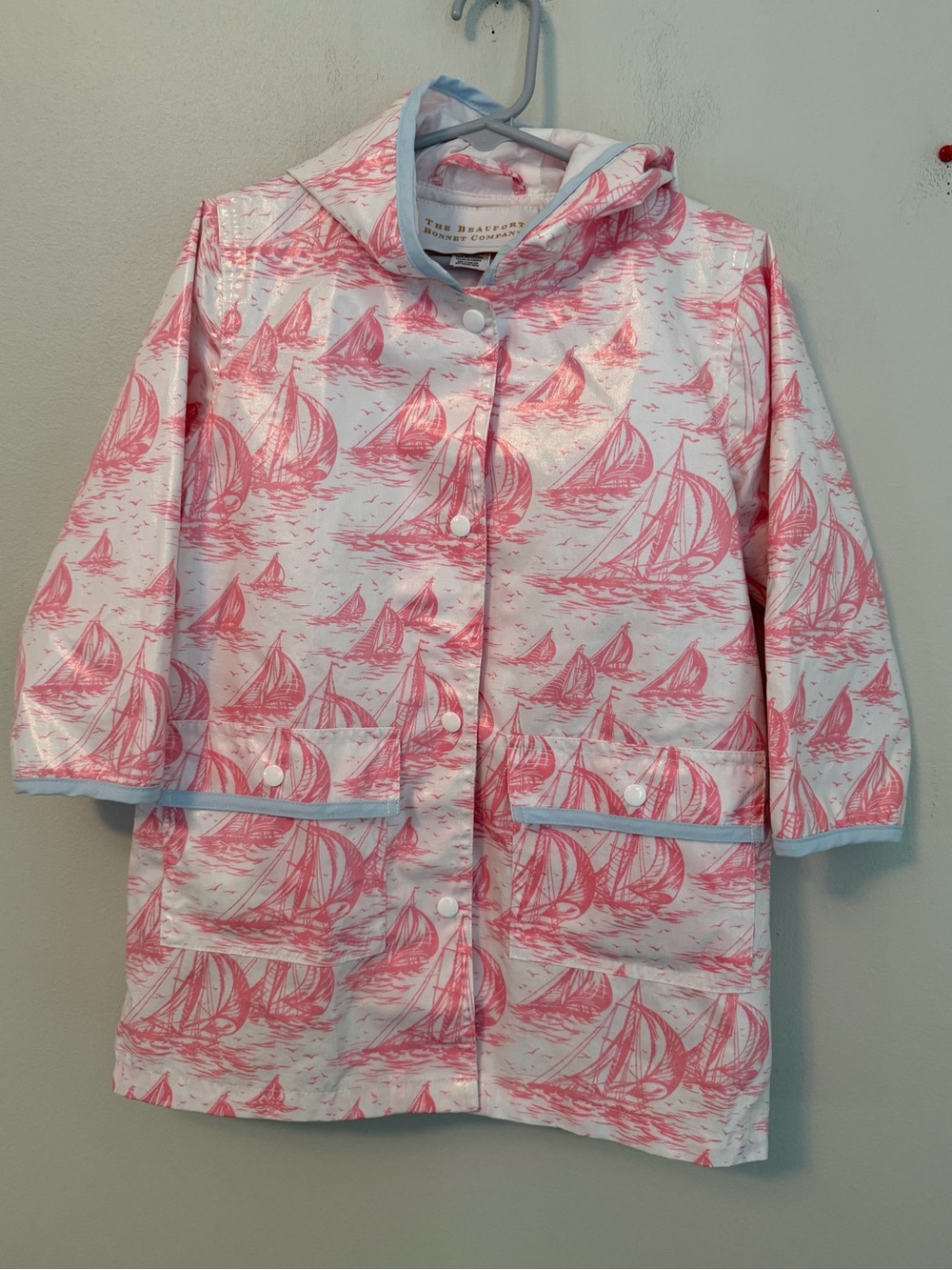The Beaufort Bonnet Company Pink Sailboat Raincoat